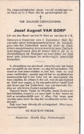 Oorlog 40 45 Kamp - VAN GORP Jozef ° Kasterlee 08.09.1920 + Dettenhausen Bij Stuttgart 30.03.1945 - Religion & Esotérisme