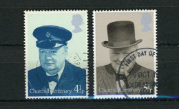 GRANDE BRETAGNE - CHURCHIL - N° Yvert 735+736 Obli. - Used Stamps