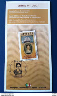 Brochure Brazil Edital 2017 14 200 Years Of Independence Leopoldina's Arrival In Brazil Without Stamp - Lettres & Documents