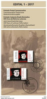 Brochure Brazil Edital 2017 01 Lutheran Reformation Lutero Luther Religion Without Stamp - Brieven En Documenten