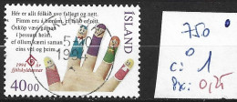 ISLANDE 750 Oblitéré Côte 1 € - Used Stamps