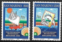 SAN MARINO - 1998 - FIERA FRANCOBOLLO - SERIE 2 VALORI - NUOVA MNH** ( YVERT 1577\8- MICHEL 1784\5  - SS 1643\4) - Ungebraucht