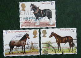 British Horses Pferd Cheval (Mi 769 771-772) 1978 Used Gebruikt Oblitere ENGLAND GRANDE-BRETAGNE GB GREAT BRITAIN - Used Stamps