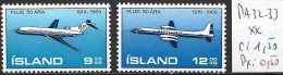 ISLANDE PA 32-33 ** Côte 1.50 € - Poste Aérienne