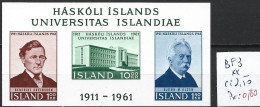 ISLANDE BF 3 ** Côte 2.50 € - Blocks & Sheetlets