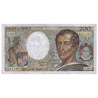 France, 200 Francs, Montesquieu, 1987, N.054, TTB+, Fayette:70.07, KM:155b - 200 F 1981-1994 ''Montesquieu''