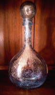 Carafe à Vin  En Verre De Biot Bullé - Années 1970 - Verre & Cristal