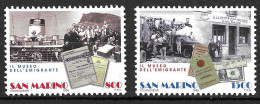 SAN MARINO - 1998 - EMIGRAZIONE - SERIE 2 VALORI - NUOVA MNH** ( YVERT 1569\70 - MICHEL 1776\7  - SS 1625\6) - Neufs