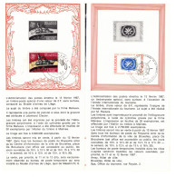 BELGIQUE 1967  N° 1406/07    Musée D'armes De Liège Et Année Internationale Du Tourisme   Oblitération 1er Jour (prévent - Post Office Leaflets