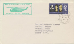 GB 2.5.1964, 3d Shakespeare W. K2 “ST. MARY / ISLES OF SCILLY“First Scheduled Helicopter Flight With British European - Postwaardestukken