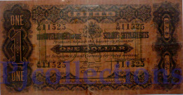 STRAITS SETTLEMENTS 1 DOLLAR 1916 PICK 1c FINE+ RARE - Autres - Asie