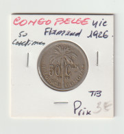 Congo Belge -  50 Centimes Flamand -  1926  -  TB - 1934-1945: Leopold III