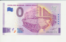 Billet Touristique  0 Euro  - OVERLORD MUSÉUM - OMAHA BEACH - UEKJ - 2022-6 -  N° 1212 - Andere & Zonder Classificatie