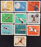 Chine  1959 The 1st National Games, Beijing  Stampworld N° 504 à 511_518_519 - Used Stamps
