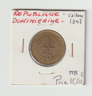 République Dominicaine   -  1/4 De Réal Laiton  -  1848 -  TTB - Dominikanische Rep.