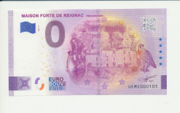 Billet Touristique  0 Euro  - MAISON FORTE DE REIGNAC PERIGORD NOIR - UEMC - 2022-3 -  N° 105 - Sonstige & Ohne Zuordnung