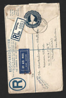 Malaya Selangor Registered Letter Stationary  From Sentul To India (b86) - Selangor