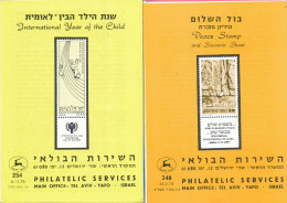 ISRAEL 1979 COMPLETE YEAR SET OF POSTAL SERVICE BULLETINS - MINT - Covers & Documents