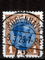 ⁕ DENMARK 1922 ⁕ King Christian X. 1 Kr. Mi.128 ⁕ 1v Used Copenhagen - Gebraucht