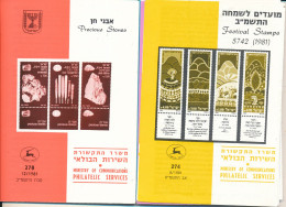 ISRAEL 1981 COMPLETE YEAR SET OF POSTAL SERVICE BULLETINS - MINT - Lettres & Documents