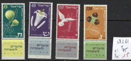 ISRAEL 58 à 61 * Côte 75 € - Unused Stamps (with Tabs)