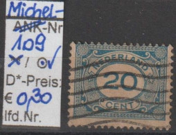 1921 - NIEDERLANDE - FM/DM "Ziffern Im Oval" 20 C Hellblau - O Gestempelt - S. Scan (109o Nl) - Used Stamps