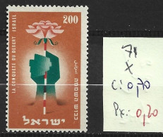 ISRAEL 71 * Côte 0.70 € - Unused Stamps (without Tabs)