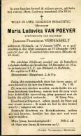VAN POEYER Maria Ludovika ° 11 Januari 1874 CaHofstade + 11 December 1945 Echt Joannes Verhasselt - Religion & Esotérisme