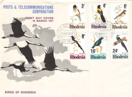 RHODESIA - FDC 1977 BIRDS  / 5057 - Rhodesia (1964-1980)