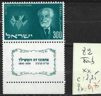 ISRAEL 82 ** Côte 2.25 € - Unused Stamps (with Tabs)