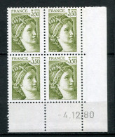 26189 FRANCE N°2121** 3F50 Vert-olive  Sabine C.D Du 4.12.80  TB - 1980-1989