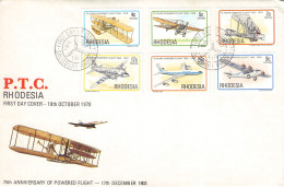 RHODESIA - FDC 1978 POWERED FLIGHT  / 5060 - Rhodesien (1964-1980)