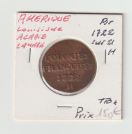 Louisiane Française  -  Br.  1722 Sur 21 -  TB+ - Altri & Non Classificati