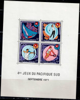 FRENCH POLYNESIA 1971 SOUTH PACIFIC SPORTS GAMES PAPEETE  MI No BLOCK 2 MNH VF !! - Nuevos