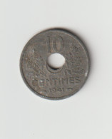 France  -  Etat Français -  10 Centimes  1941  Zg  -  TB+  -  Trou Décentré - 10 Centimes