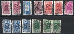 Italien, 1955, 12 Paketmarken, Gestempelt - Colis-postaux