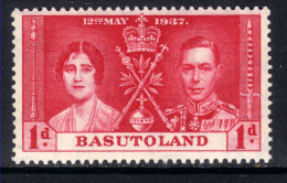 Basutoland 1937 KGV1 1d Scarlet Coronation Umm SG 15 ( D824 ) - 1933-1964 Colonia Británica