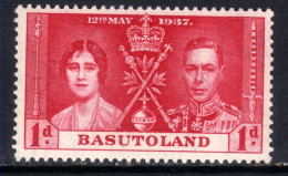 Basutoland 1937 KGV1 1d Scarlet Coronation Umm SG 15 ( D828 ) - 1933-1964 Colonia Británica