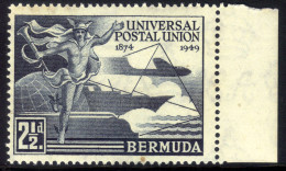 Bermuda 1949 KGV1 2 1/2d Blue Black 75th Anniv UPU Umm SG 130 ( H180 ) - Bermudes