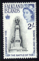 Falkland Islands 1964 QE2 2/-d Battle Memorial Umm SG 218 ( F1066 ) - Falkland