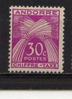 ANDORRE - Y&T Taxe N° 22** - MNH - Type Gerbe - Neufs