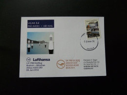 Premier Vol First Flight Bodrum Turkey To Munchen Airbus A320 Lufthansa 2014 (ex 1) - Cartas & Documentos