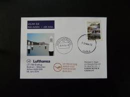 Premier Vol First Flight Bodrum Turkey To Munchen Airbus A320 Lufthansa 2014 (ex 2) - Lettres & Documents