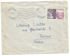 Monaco Principautè Lettre 8nov1952 X Italie Avec F.15 Galerie D'Hercule Solo - Poststempel