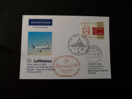 Premier Vol First Flight Vatican Perugia Monaco Embraer 195 Lufthansa 2015 - Brieven En Documenten