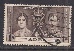 Aden 1937 KGV1 1an Coronation SG 13 Brown Used ( C274 ) - Aden (1854-1963)
