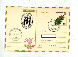 Carte 3 S Palme Cachet Wien Transport Par Ballon - Brieven En Documenten