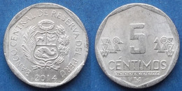 PERU - 5 Centimos 2014 KM# 304.4a Monetary Reform (1991) - Edelweiss Coins - Perú