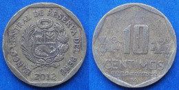 PERU - 10 Centimos 2012 KM# 305.4 Monetary Reform (1991) - Edelweiss Coins - Perú