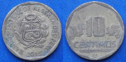 PERU - 10 Centimos 2015 KM# 305.4 Monetary Reform (1991) - Edelweiss Coins - Perú